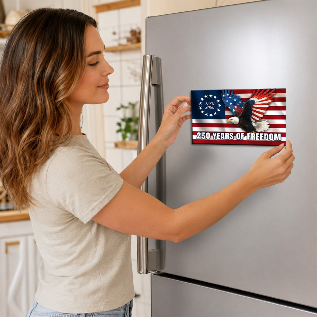 Betsy Ross Flag Ørn Bil Magnet med Personlig Tilpasning