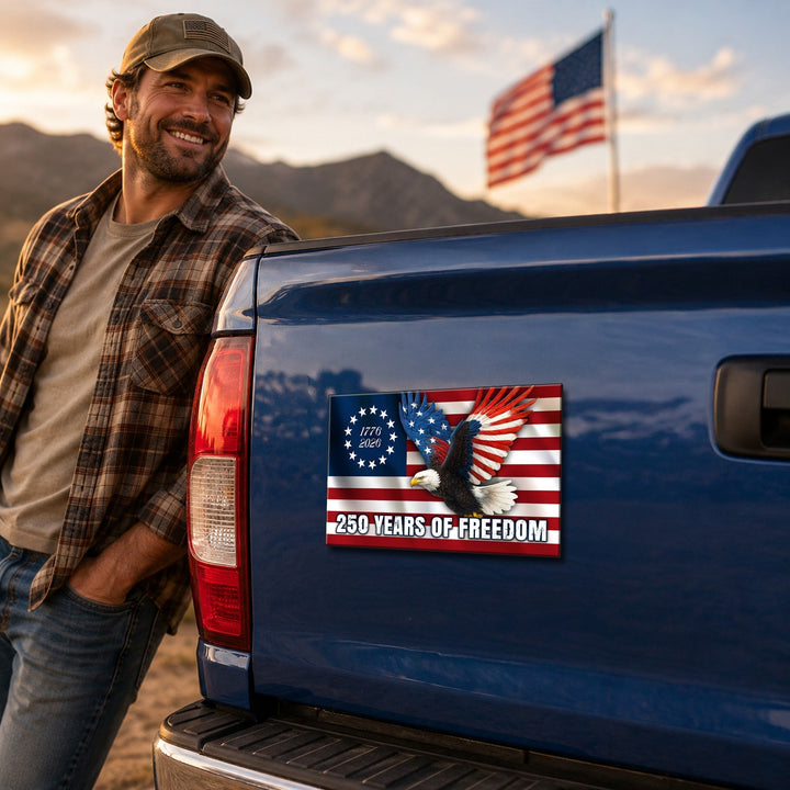 Betsy Ross Flag Ørn Bil Magnet med Personlig Tilpasning