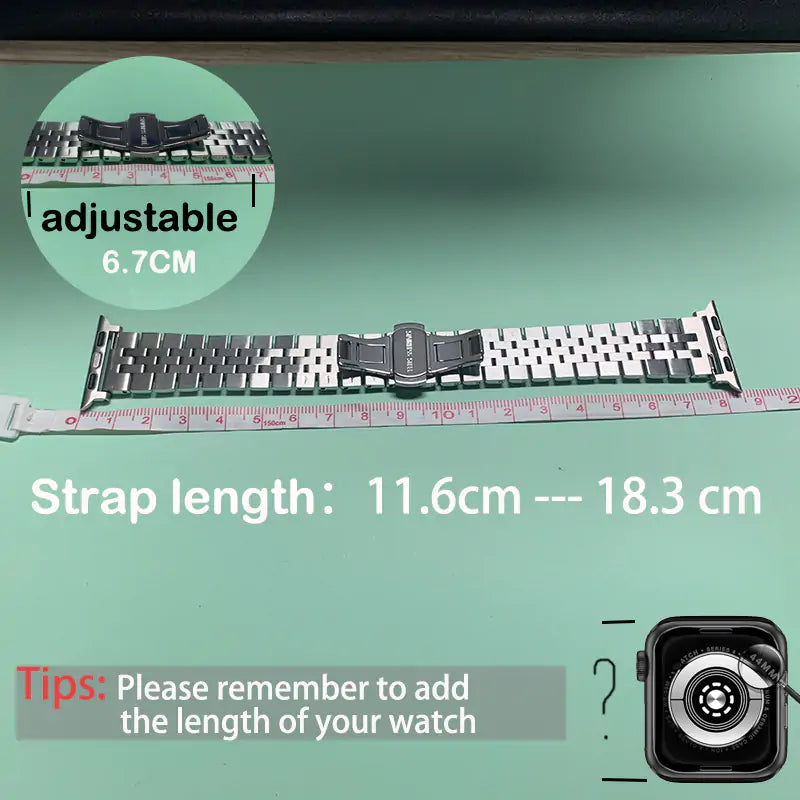 Justerbart Armbånd i Rustfrit Stål til Apple Watch