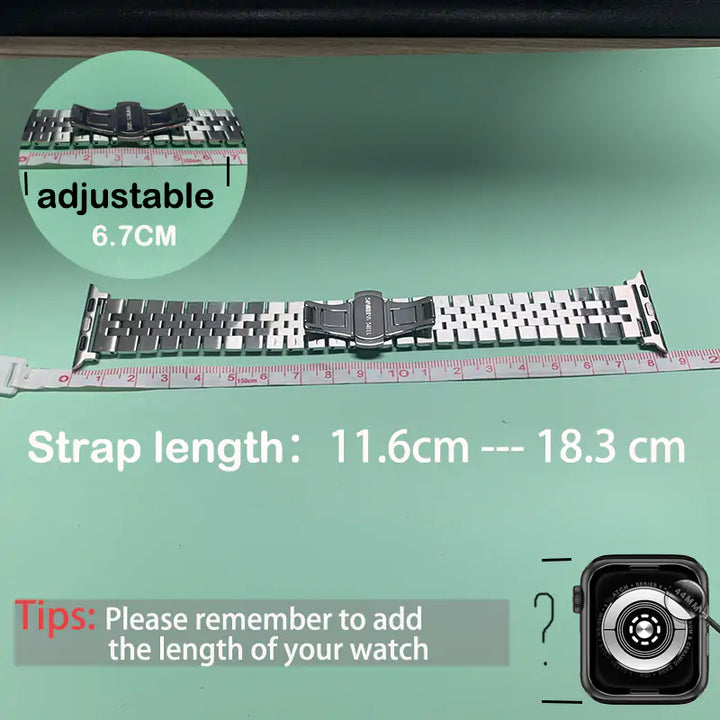 Justerbart Armbånd i Rustfrit Stål til Apple Watch