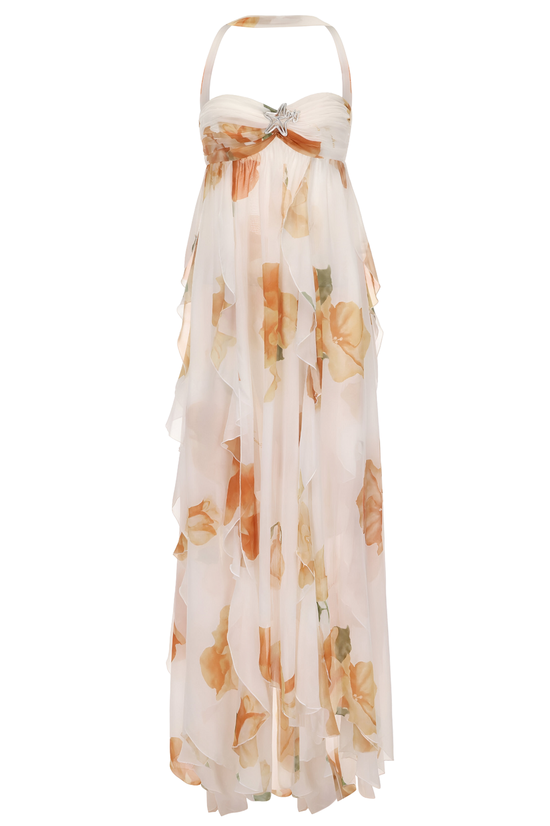 Gwen™ | Elegant Halter Maxi Kjole