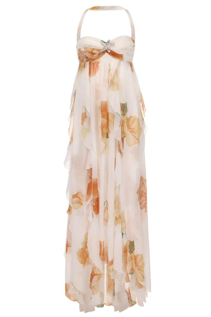 Gwen™ | Elegant Halter Maxi Kjole