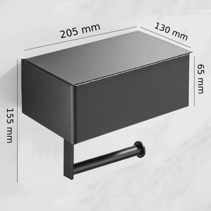 Toiletpapirholder i Rustfrit Stål med Opbevaringsskuffe