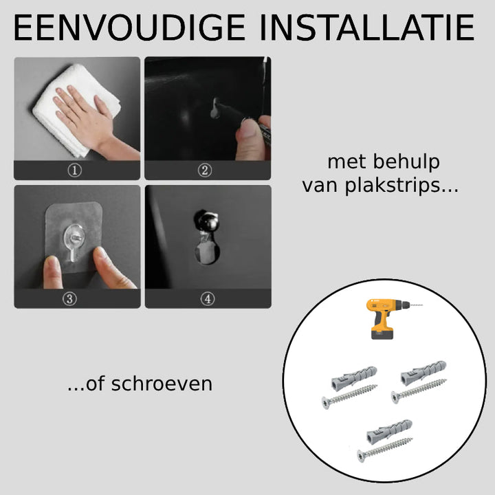 Toiletpapirholder i Rustfrit Stål med Opbevaringsskuffe