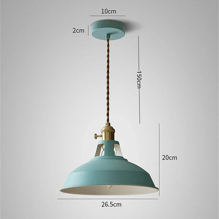 Farverig Moderne LED Pendelampe i Metal og Glas