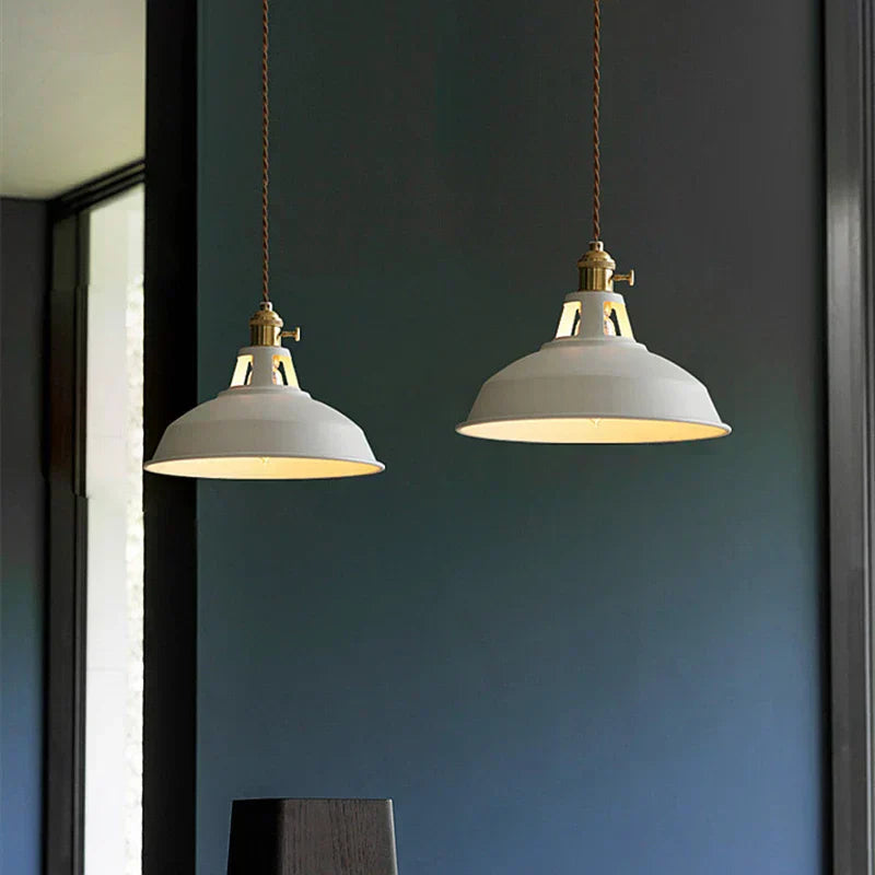 Farverig Moderne LED Pendelampe i Metal og Glas