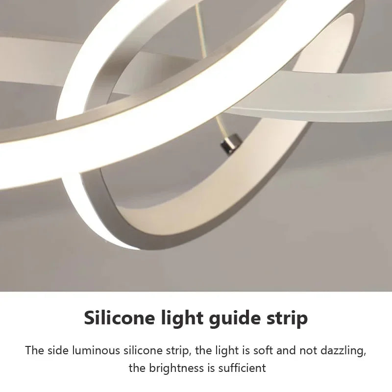 Moderne LED Loftlampe med Fjernbetjening og Energi-Effektiv Design
