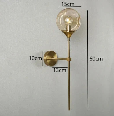 Moderne Glas Væglampe med Drejekontakt
