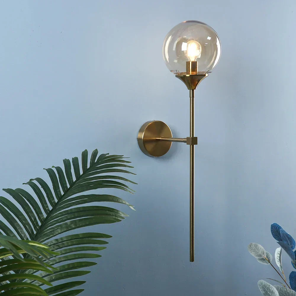 Moderne Glas Væglampe med Drejekontakt