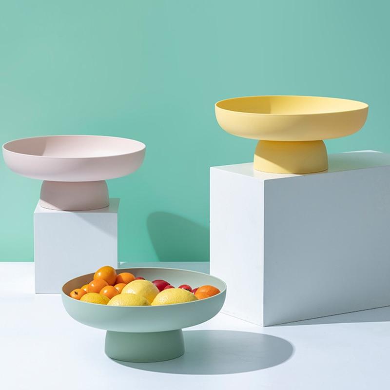 Pastel Rund Serveringsbakke i Plast