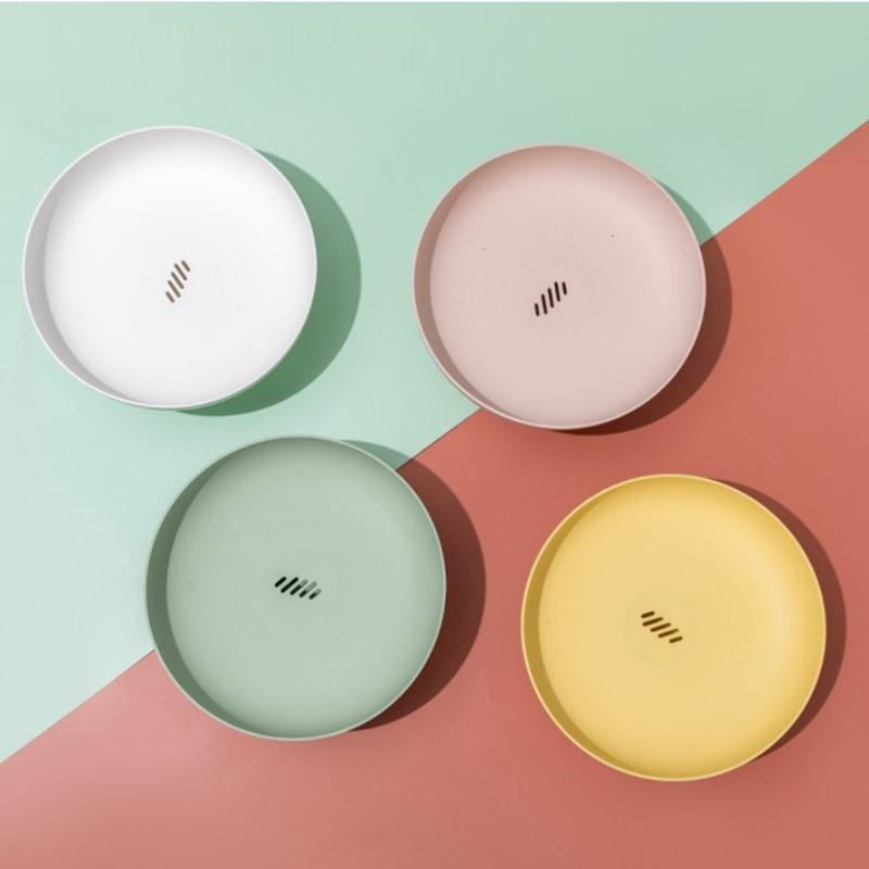 Pastel Rund Serveringsbakke i Plast