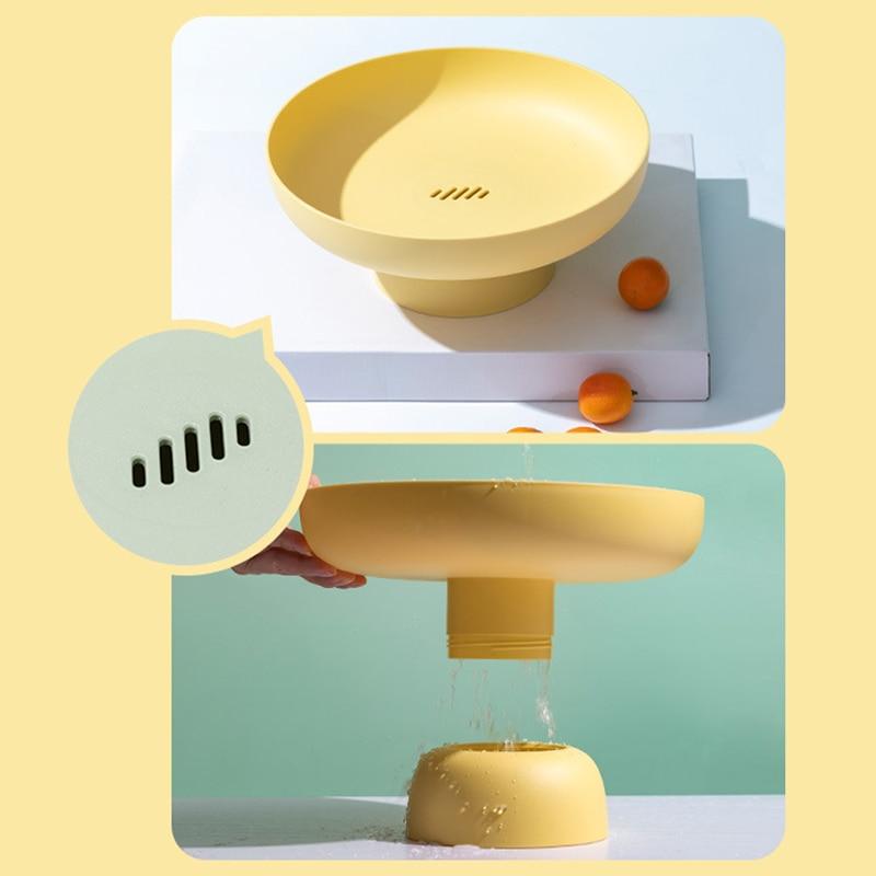 Pastel Rund Serveringsbakke i Plast