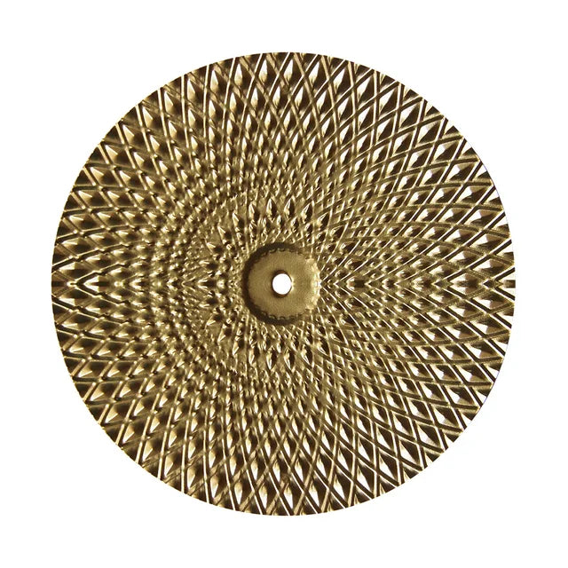 Rundt Metal Vægophæng i Guld med Nordisk Design