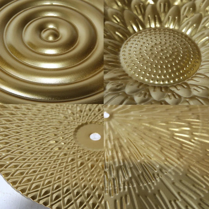 Rundt Metal Vægophæng i Guld med Nordisk Design