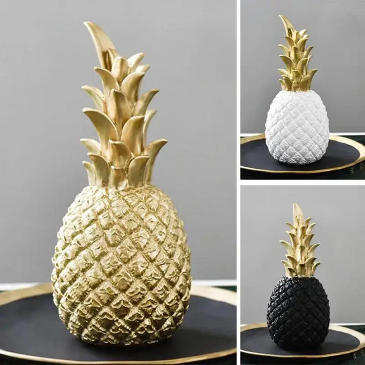 Elegant Gul Ananas Dekorativ Accent Stykke i Kunstig Harpiks