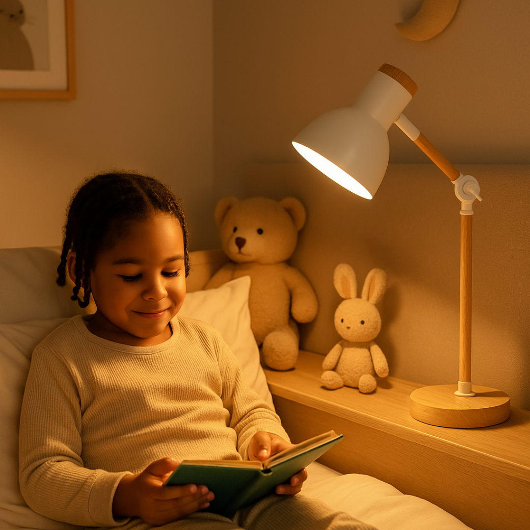 Justerbar Bordlampe i Træ med Skandinavisk Design