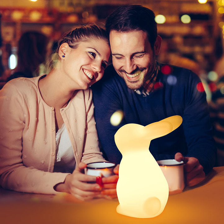 LED Kanin Bordlampe i Hvid med Blødt Lys