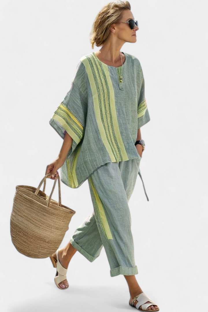 Via | Kvinders To-Delt Sæt Oversized Top & Tapered Bukser