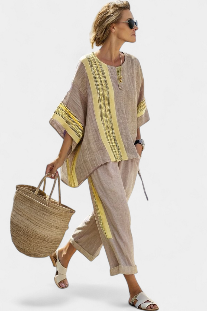 Via | Kvinders To-Delt Sæt Oversized Top & Tapered Bukser