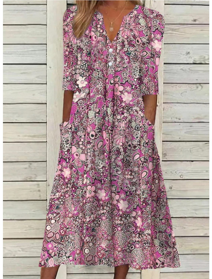 Janice™ | Elegant Sommerkjole med Mave Dækning