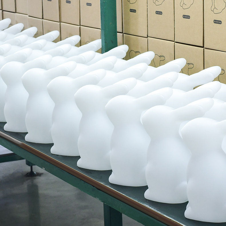 LED Kanin Bordlampe i Hvid med Blødt Lys