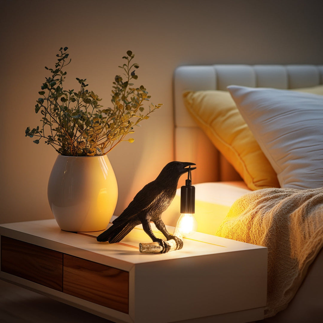 Fugle Bordlampe i Mini Størrelse med Blødt Lys