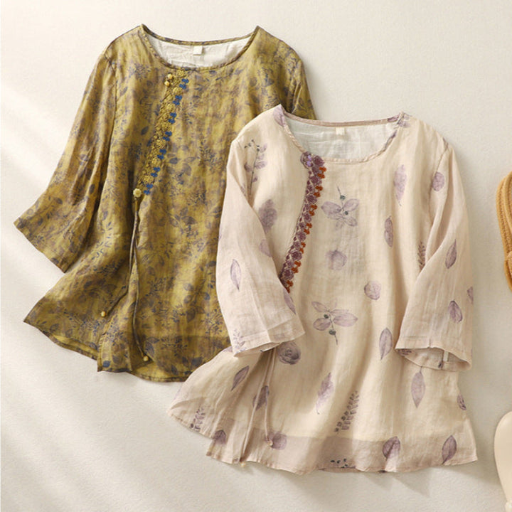 Noy™ | Blomsterprint Afslappet Bluse