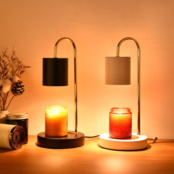 Bølgeformet Stearinlysvarmer Bordlampe i Metal