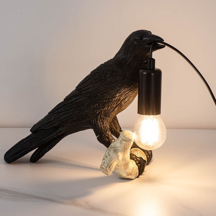 Fugle Bordlampe i Mini Størrelse med Blødt Lys