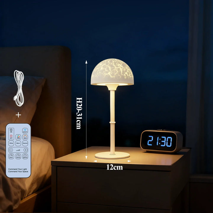 Fjernbetjent LED Dekorativ Sengelampe med Justerbar Lysstyrke