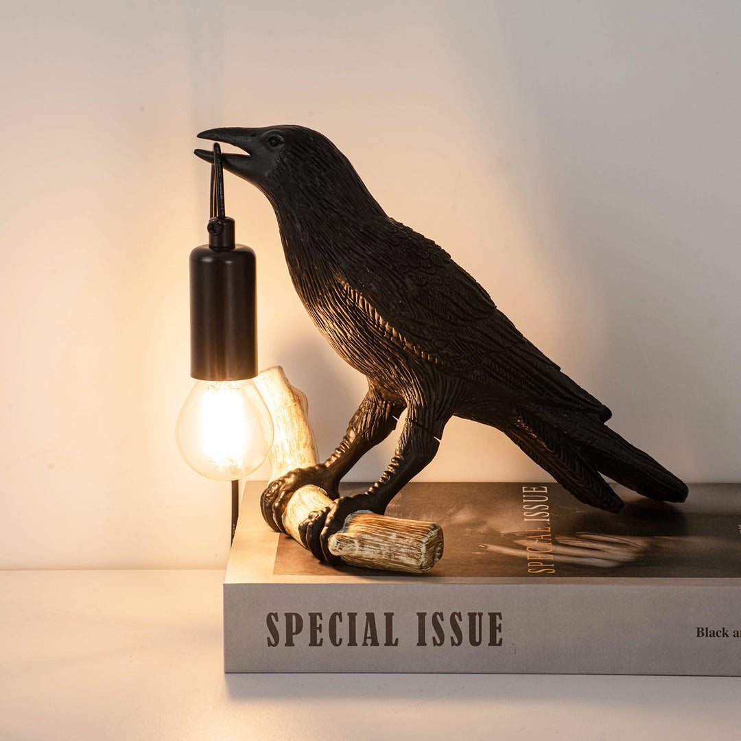 Fugle Bordlampe i Mini Størrelse med Blødt Lys
