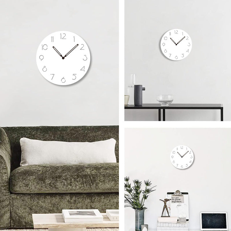 Stille LED Vægur i Skandinavisk Design med Blød Belysning