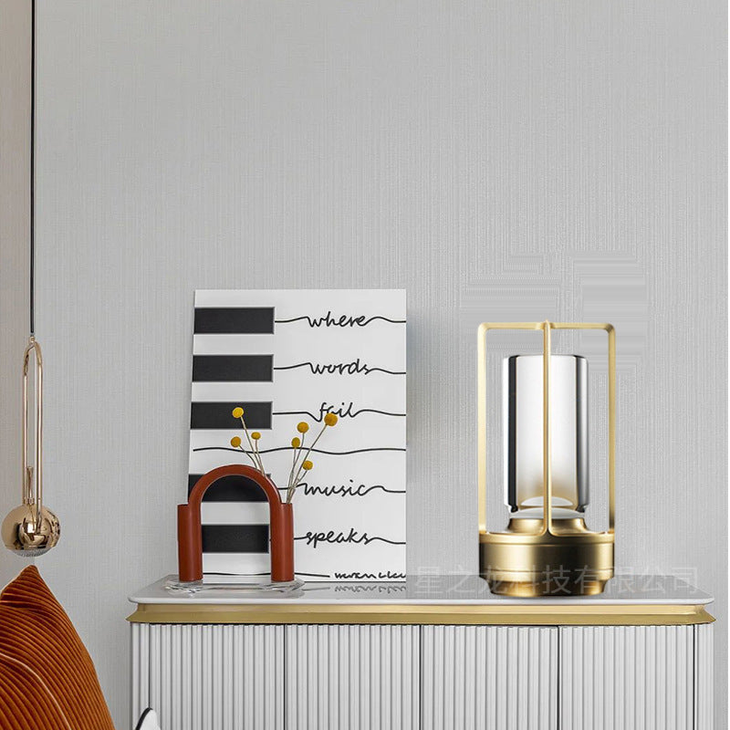 Dæmpbar Trådløs Vintage Metal Bordlampe