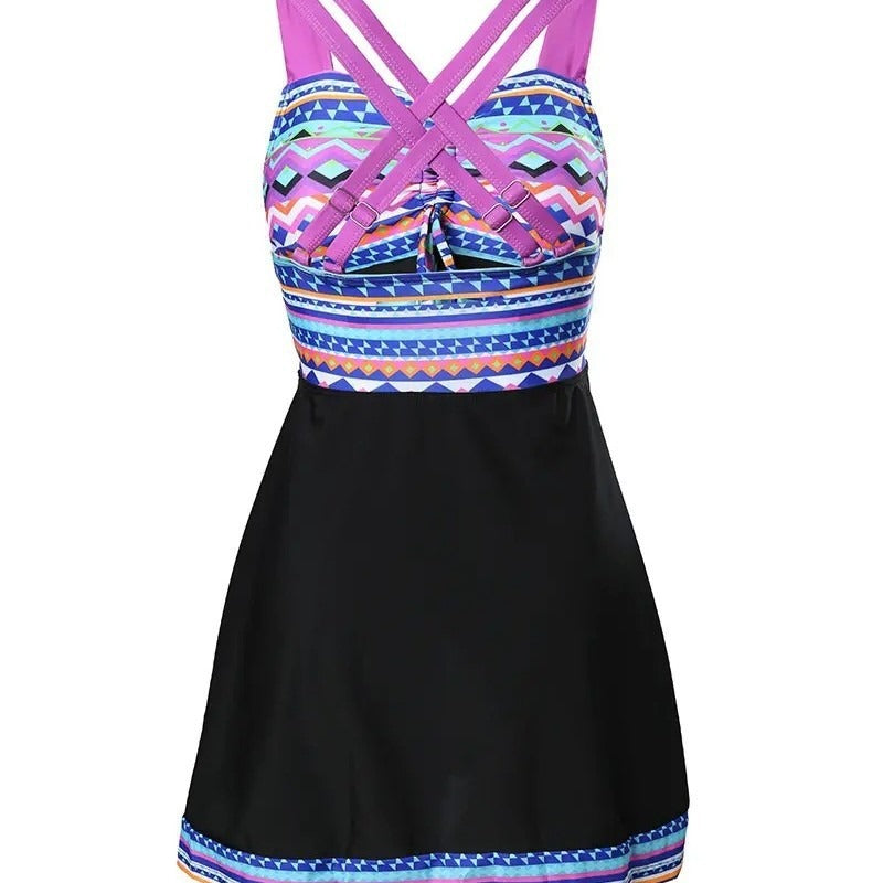 Gladys™ | Chic Mønstret Badetøj