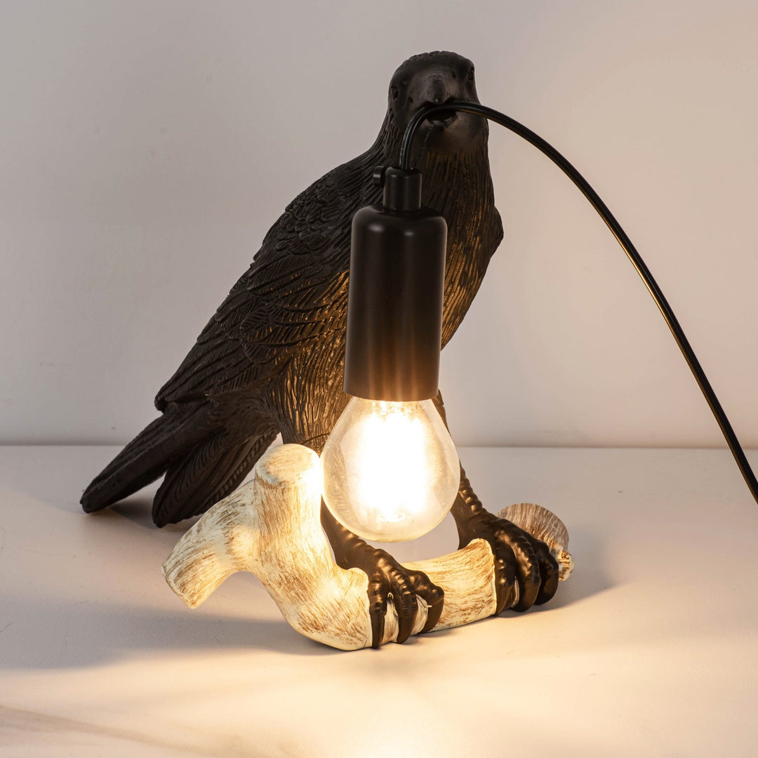 Fugle Bordlampe i Mini Størrelse med Blødt Lys