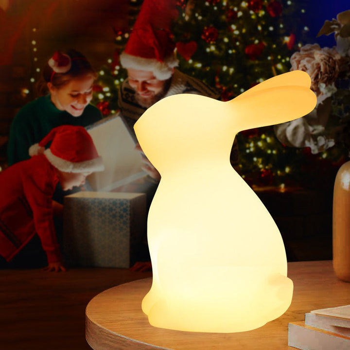 LED Kanin Bordlampe i Hvid med Blødt Lys