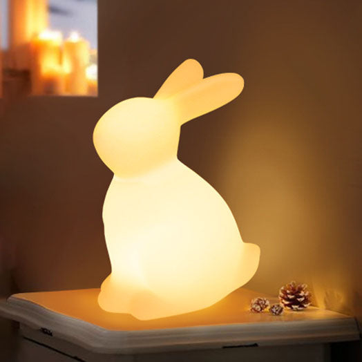 LED Kanin Bordlampe i Hvid med Blødt Lys