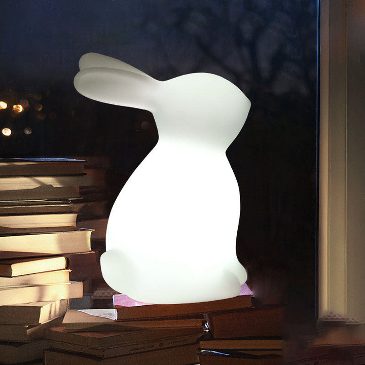 LED Kanin Bordlampe i Hvid med Blødt Lys