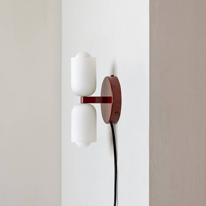 Moderne Op-Ned Væglampe i Glas og Metal, 30 cm