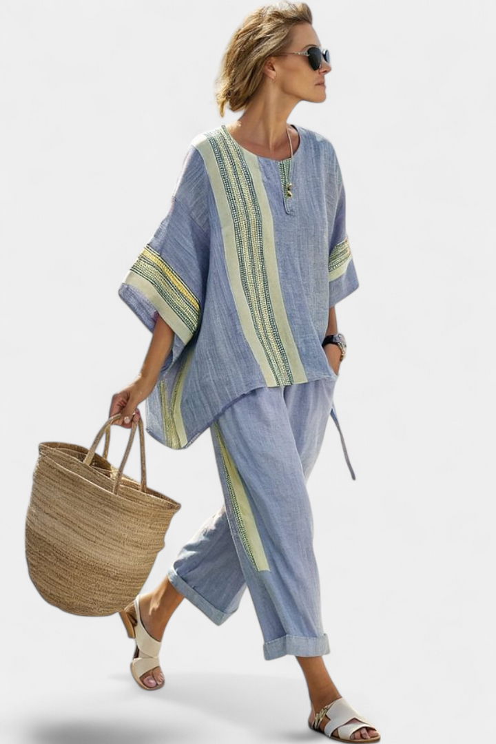 Via | Kvinders To-Delt Sæt Oversized Top & Tapered Bukser