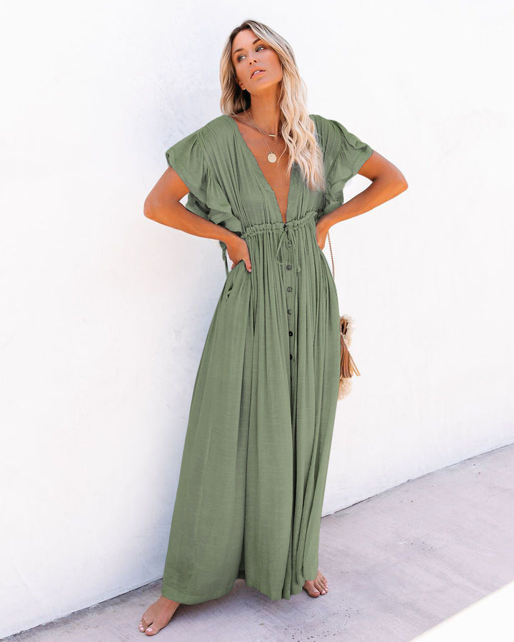 Annabelle | Kvinders Wrap V Udenær Boho Flowing Strand Dække Op Strand
