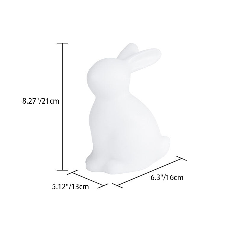 LED Kanin Bordlampe i Hvid med Blødt Lys
