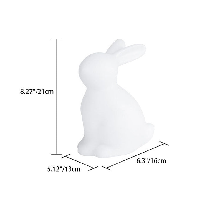 LED Kanin Bordlampe i Hvid med Blødt Lys