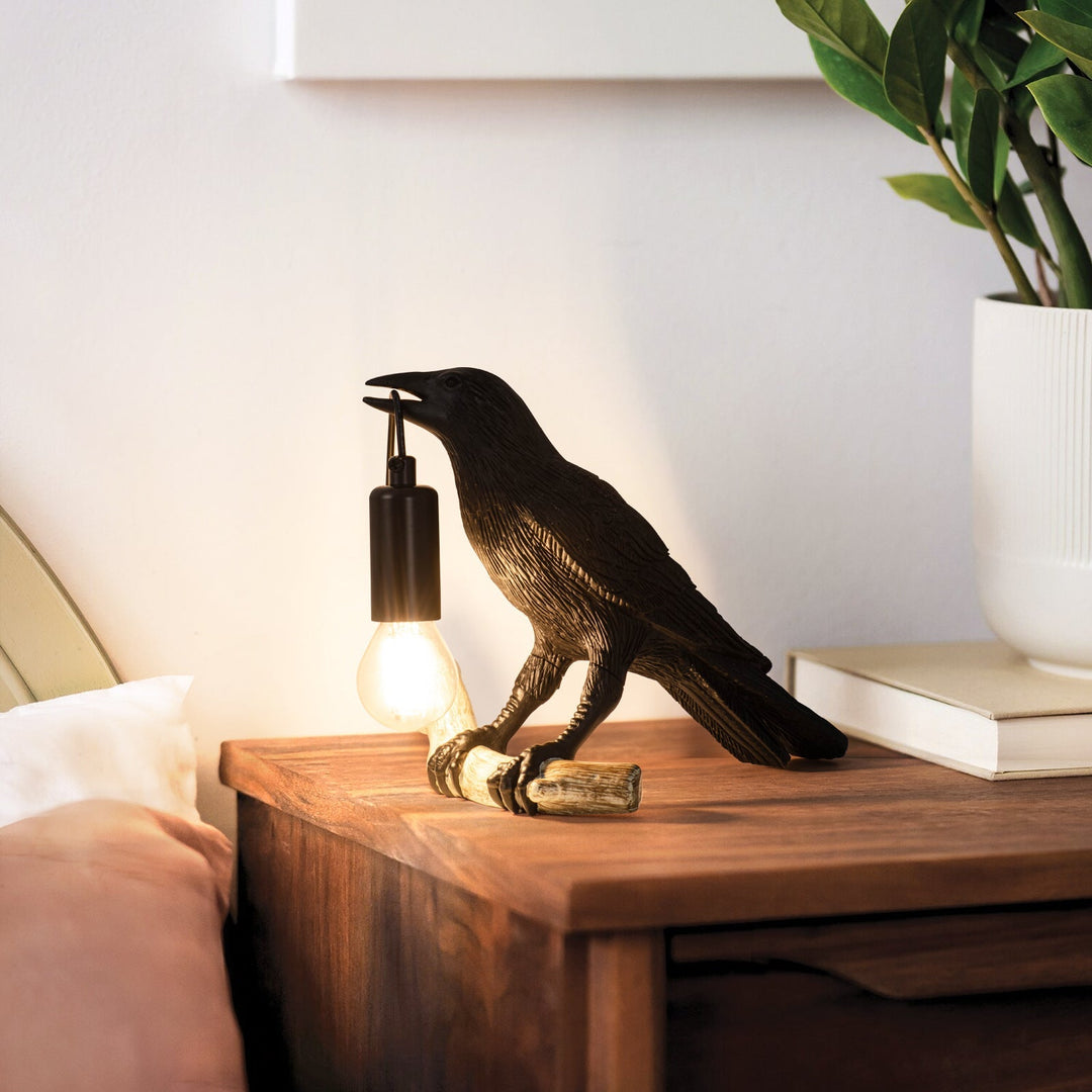 Fugle Bordlampe i Mini Størrelse med Blødt Lys