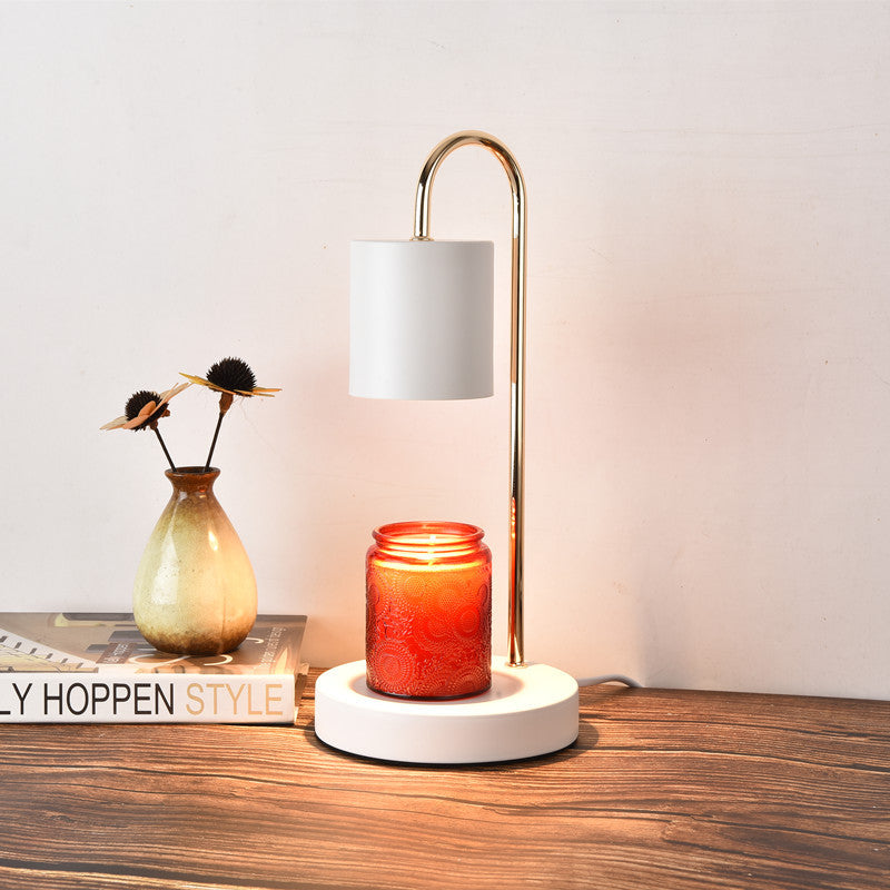 Bølgeformet Stearinlysvarmer Bordlampe i Metal
