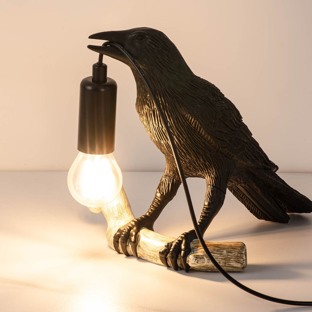 Fugle Bordlampe i Mini Størrelse med Blødt Lys