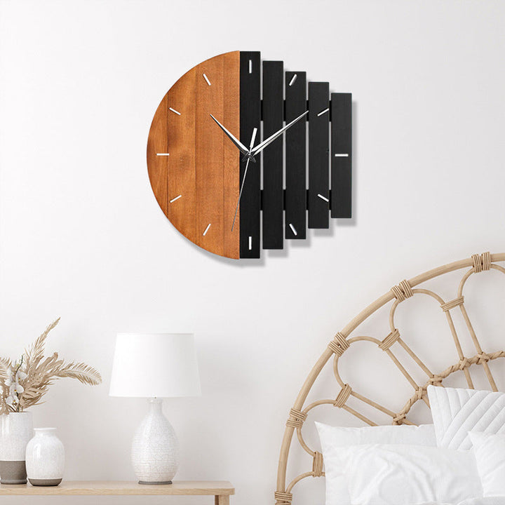 Stille Træ Analog Vægur i Moderne Skandinavisk Design