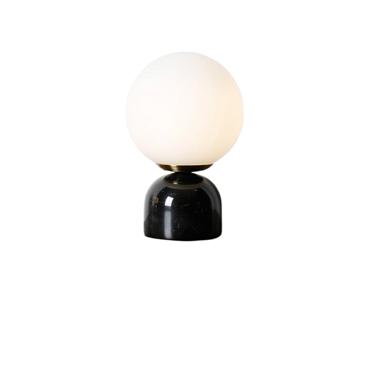 Marmorbordlampe med Glaskuppel – Skandinavisk Design