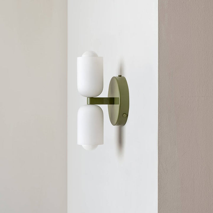 Moderne Op-Ned Væglampe i Glas og Metal, 30 cm