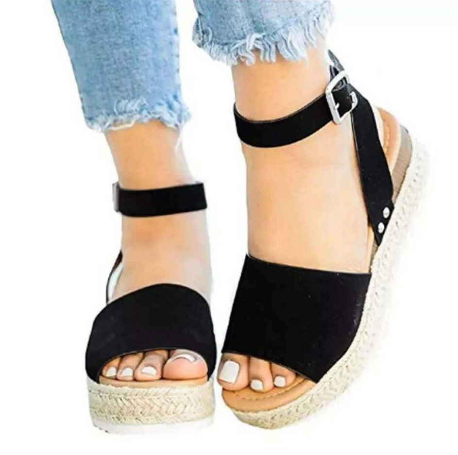 Jana | Dame Plateau Ankelrem Højhælede Sandaler